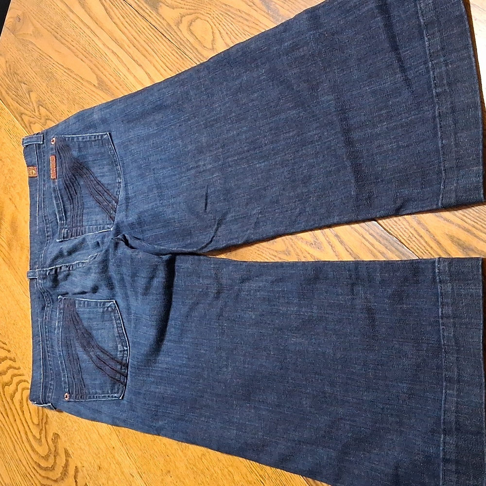 7 FOR ALL MANKIND Jeans Womens BLUE 28 Preowned CROP DOJO Used